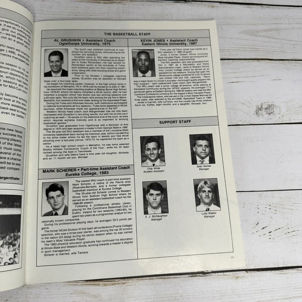 1990-91 Basketball Press Guide Class Act Fighting Leathernecks Western illinois